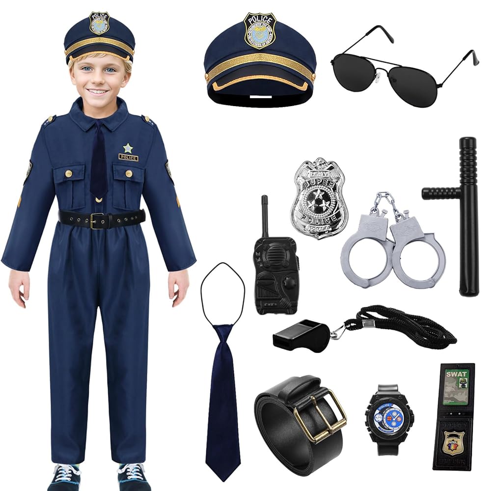 Amazon.co.jp: [Moerstar] ポリス 仮装 子供 警察官 制服セット